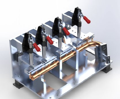 Welding jig with toggle clamps